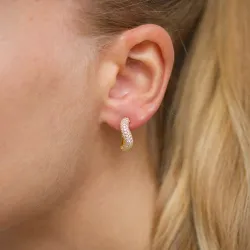 zirkoon oorbellen in verguld zilver - Lumé Illume