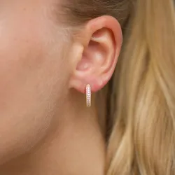 14,5 mm zirkoon creool in verguld zilver - Lumé Illume