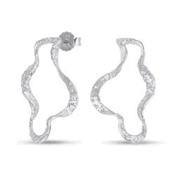 oorbellen in zilver - Lumé Etched