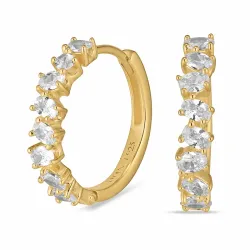 zirkoon creool in verguld sterlingzilver - Lumé Illume