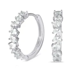 zirkoon creool in zilver - Lumé Illume