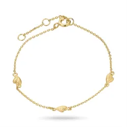 armband in verguld sterlingzilver 16 plus 3 cm x 3,75 mm