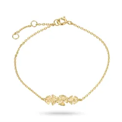 armband in verguld sterlingzilver 16 plus 3 cm x 6,5 mm  - Lumé Etched