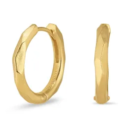 15 mm creool in verguld zilver - Lumé Etched