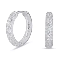 14 mm zirkoon creool in zilver - Lumé Illume