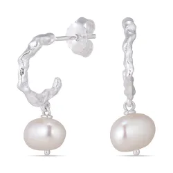 parel halfcreool in zilver - Lumé Etched