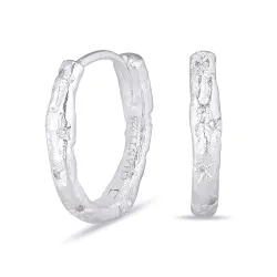 16 x 14 mm creool in zilver - Lumé Etched