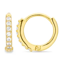 zirkoon creool in verguld zilver - Lumé Illume