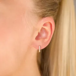 zirkoon creool in verguld zilver - Lumé Illume