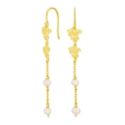 parel oorbellen in verguld sterlingzilver