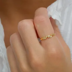 zirkoon ring in verguld sterlingzilver - Bubbly Sparkle