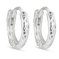 14,5 x 12 mm ovaal zirkoon creool in zilver