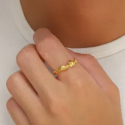 ring in verguld messing - Eliné