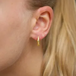 zirkoon creool in verguld messing - Eliné