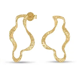 oorbellen in verguld messing - Eliné