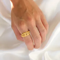 ring in verguld messing - Eliné