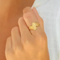 ring in verguld messing - Lumé Etched