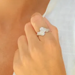 ring in verzilverd messing - Lumé Etched