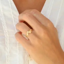 ring in verguld messing - Lumé Etched