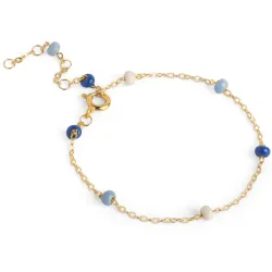 Enamel Lola Bold Marine armband in verguld sterlingzilver blauwe emaille