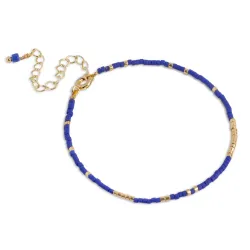 Enamel Petra Navy Blue armband in verguld sterlingzilver