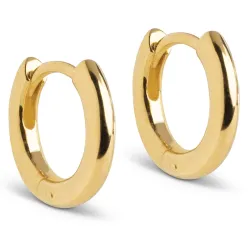 8 mm Enamel Chunky classic creool in verguld sterlingzilver