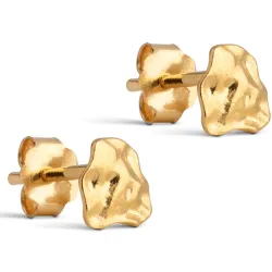 6 mm Enamel Rio oorsteker in verguld sterlingzilver