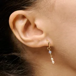 Enamel Liva creool in verguld sterlingzilver blauwe kwarts