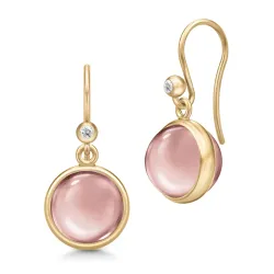 Julie Sandlau Prime pink oorbellen in verguld sterlingzilver