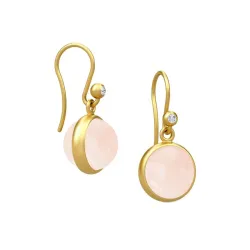 Julie Sandlau Prime roze oorbellen in verguld sterlingzilver