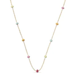 Enamel Lola Bold Rainbow ketting in verguld sterlingzilver veelkleurig emaille