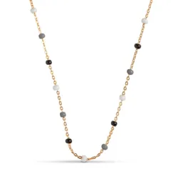 Enamel Lola Salt’n’Pepper ketting in verguld sterlingzilver