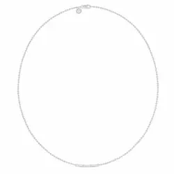 Julie Sandlau bamboe gevormd hanger met ketting in satijn gerodineerd sterling zilver