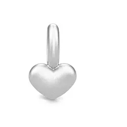 Julie Sandlau hart hanger in satijn gerodineerd sterling zilver