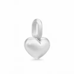 Julie Sandlau hart hanger in satijn gerodineerd sterling zilver