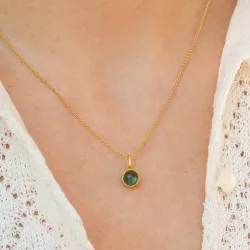 Julie Sandlau Little Prime Turmalin hanger in verguld sterlingzilver