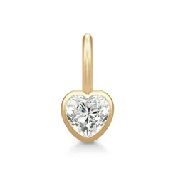 Julie Sandlau Amorina hart hanger in verguld sterlingzilver witte zirkoon