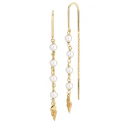 Izabel Camille Morgan parel ketting oorbellen in verguld sterlingzilver