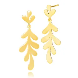 Izabel Camille Oaky blad oorbellen in verguld sterlingzilver