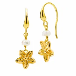 Izabel Camille Rosalina parel oorbellen in verguld sterlingzilver