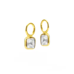 Izabel Camille Diana creool in verguld sterlingzilver