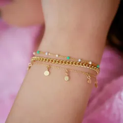 Enamel Lola Wilderness armband in verguld sterlingzilver