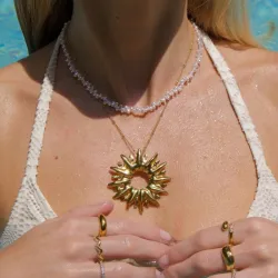 waterproof zon ketting in verguld staal - OCEANA