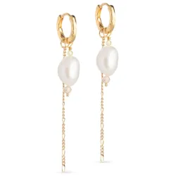 Enamel Adeline parel ketting oorbellen in verguld sterlingzilver