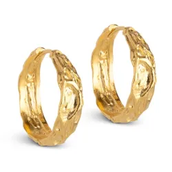 20 mm Enamel Nela creool in verguld sterlingzilver