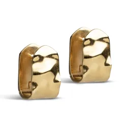 Enamel Ziva creool in verguld sterlingzilver