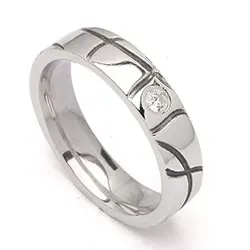 testsieraad zirkoon ring in zilver