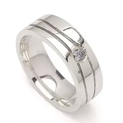 testsieraad zirkoon ring in zilver