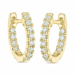 verzamelmonster diamant creool in 14 karaat goud met diamant 