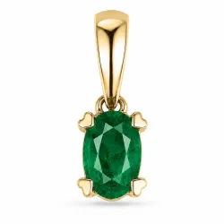 verzamelmonster smaragd hanger in 14 caraat goud 0,26 ct